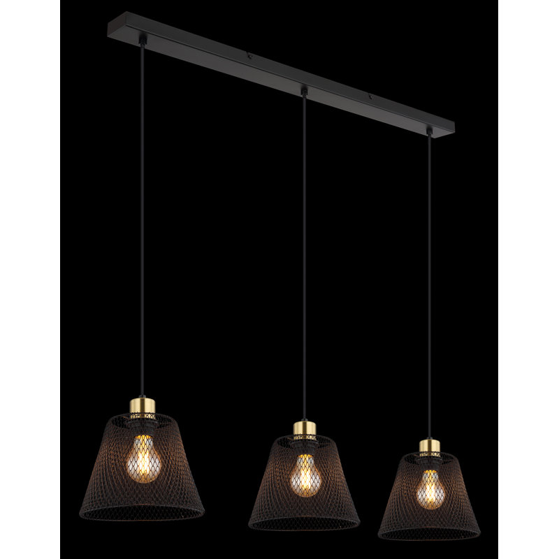 Ahmena 3 - Light Matte Black Pendant
