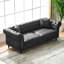 3+3 Seater Tech Fabric Chesterfield Sofa Set - Roll Armrest, Mid Century Modern, Combo Couch