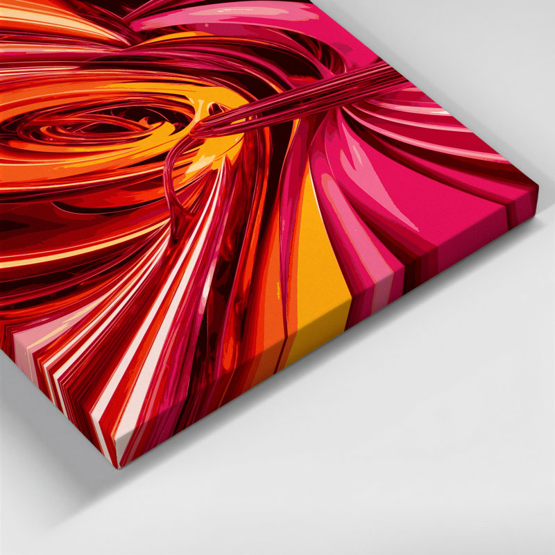 Art numérique sur toile, abstraction numérique 13, H 12 po x l 18 po