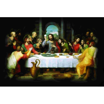 Painterly Last Supper - peinture sur toile tendue