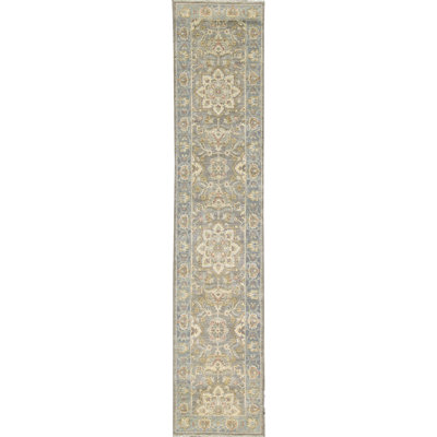 Ziegler Handwoven High-Quality Ivory/Light Blue Runner