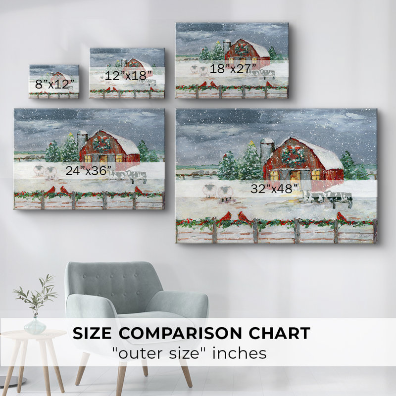 Hiver Homestead - Cavas enveloppés de galerie, 8 x 12