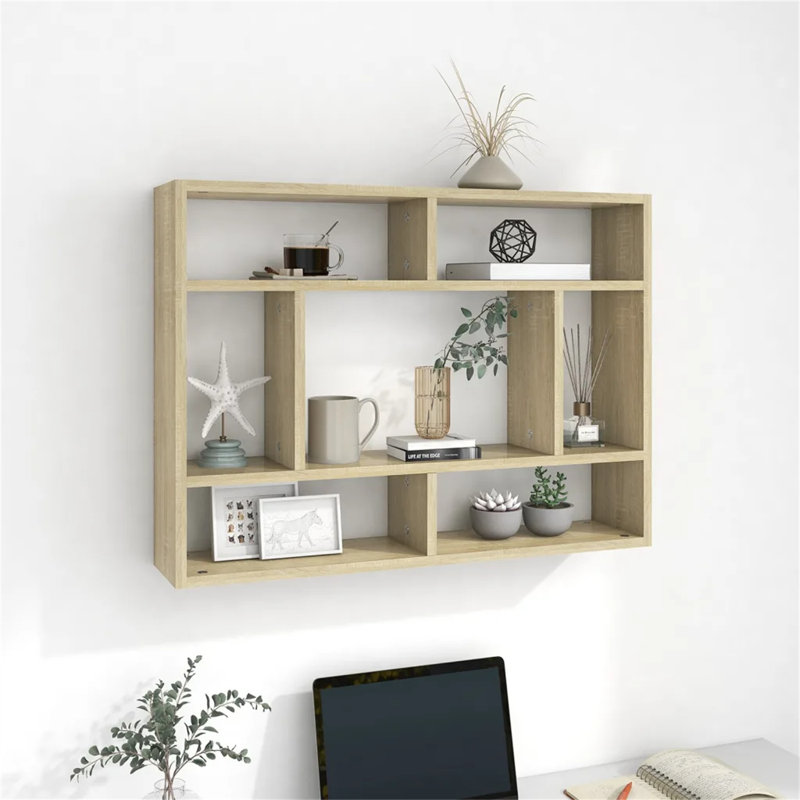 Gleich 7 Piece Cube Shelf, Sonoma Oak
