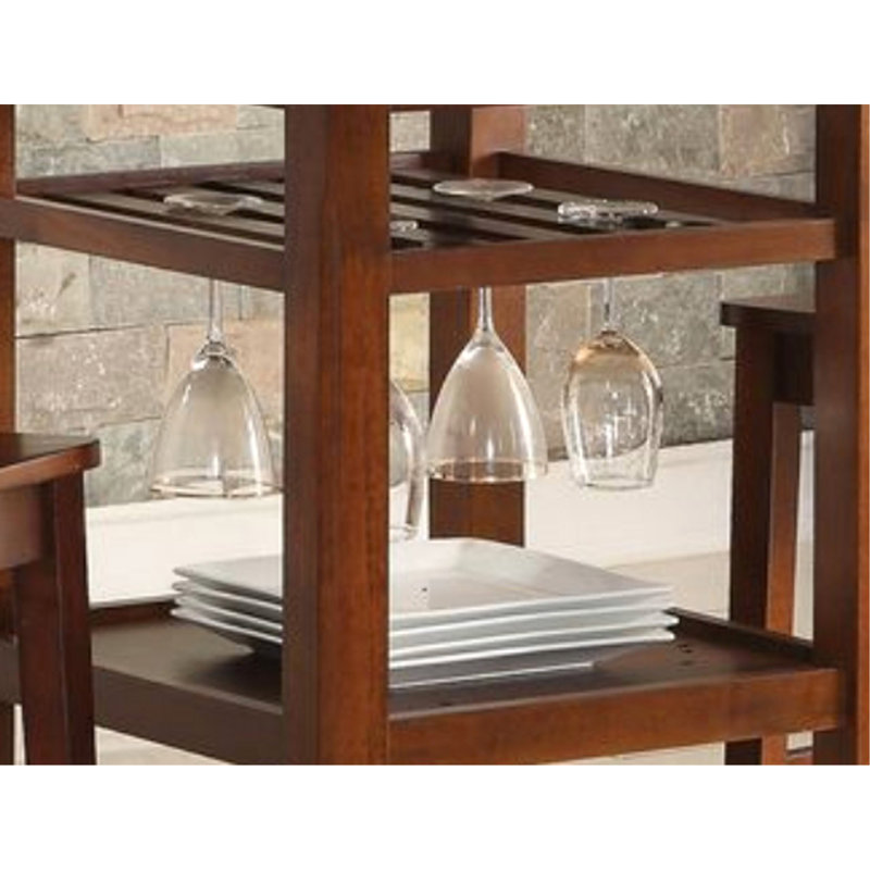 Charming Wooden Counter Height Table With Versatile Features For Stylish Spaces, Cherry