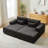 87" Oversized Sectional Lounge Chaise,No Assembly Required,Cloud Plush Loveseat-1874625428