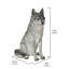 Statue de loup assis