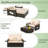 Patio Rattan Daybed Set w/ Cushioned Loveseat & Storage Ottoman-148147956