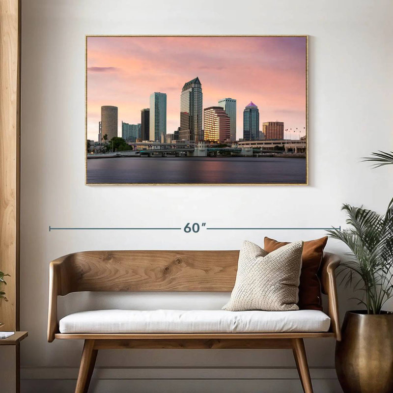 Tampa Bay, Cadre flottant en bois naturel, 46 po x 31 po