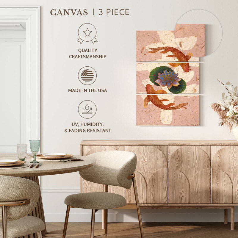 Poissons de lotus Brampt, H 32 po x l 20 po