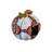 Checkered Flower Ceramic Pumpkin, Small