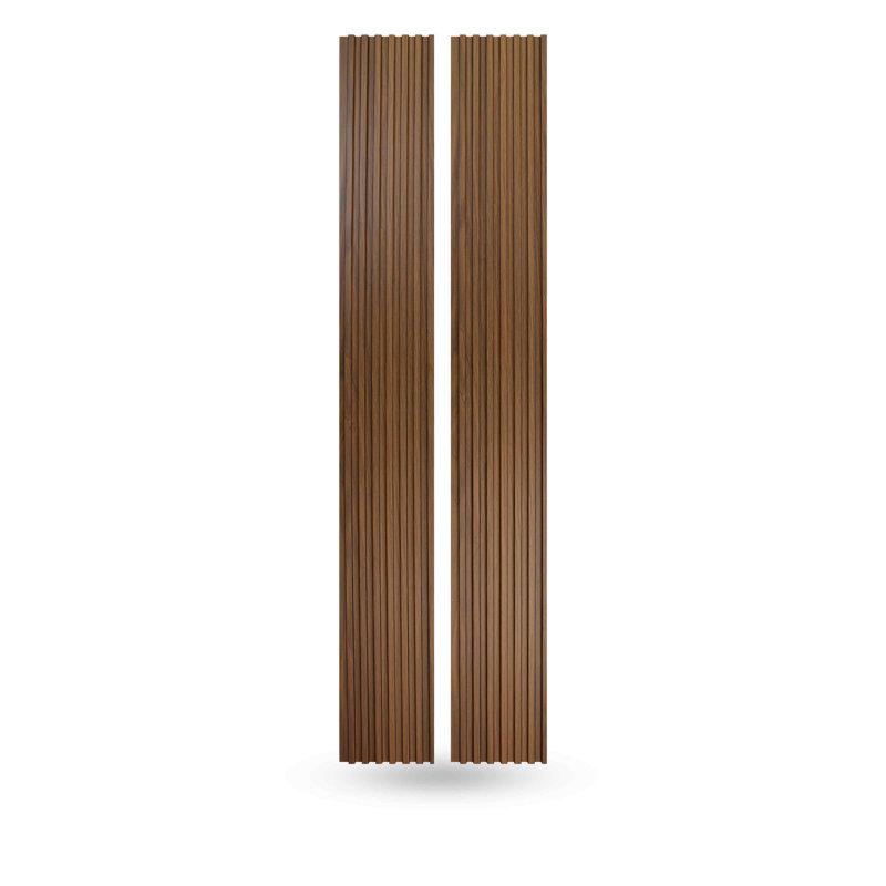 Panneaux muraux décoratifs en bois à lattes 3D 106 po x 6 po - style Shiplap pour l'intérieur, Brun chêne