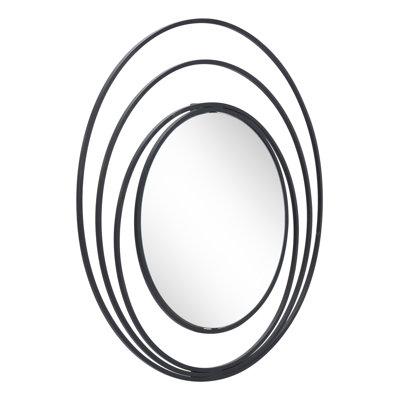 Miroir rond Cheevers Luna - noir
