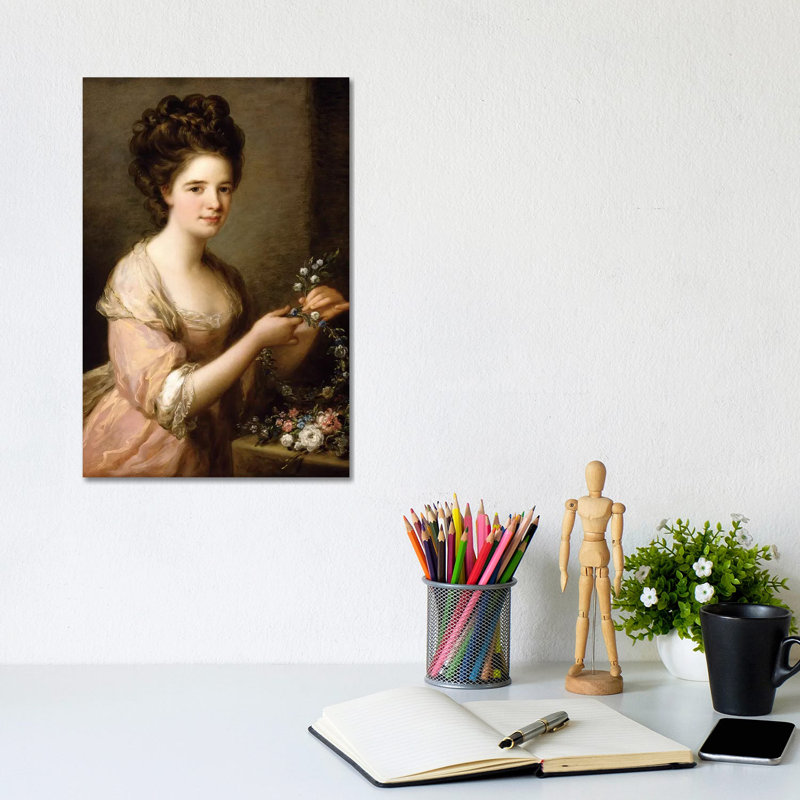 Portrait Of Eleanor, Countess Of Lauderdale, C.1780-81 by Angelica Kauffmann - Wrapped Canvas Painting