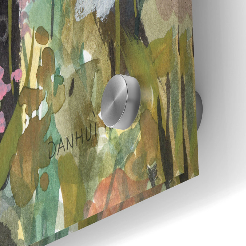  Art mural en verre acrylique «Dark Garden» par Danhui Nai, H 24 po x l 36 po