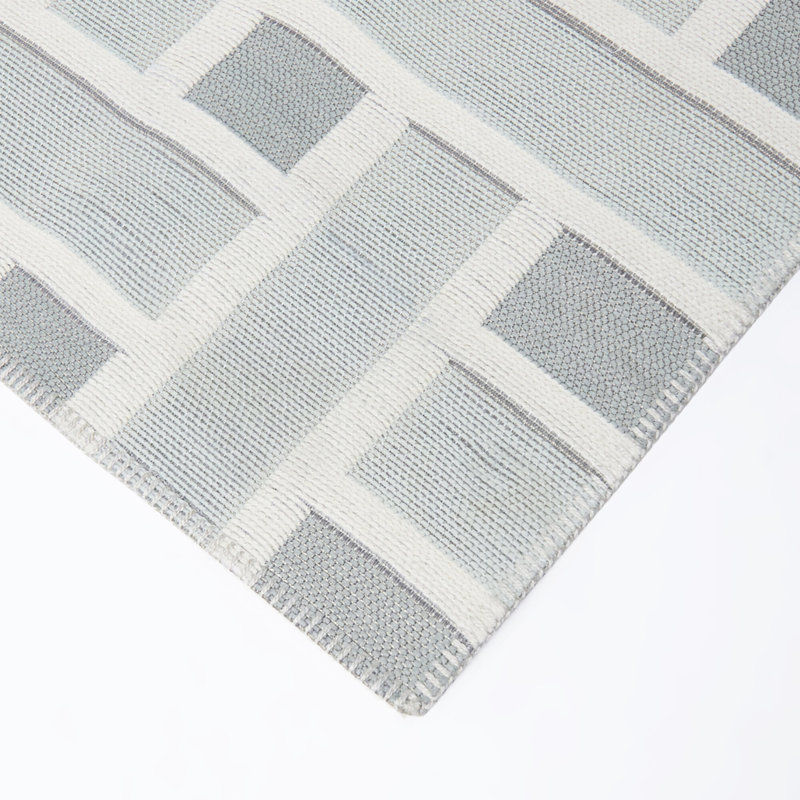 Tapis intérieur / extérieur bleu Ayala, Blue, 7'10" x 10'