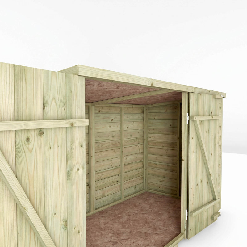 Mercia 3 x 6ft Overlap Pent Bike Store, No