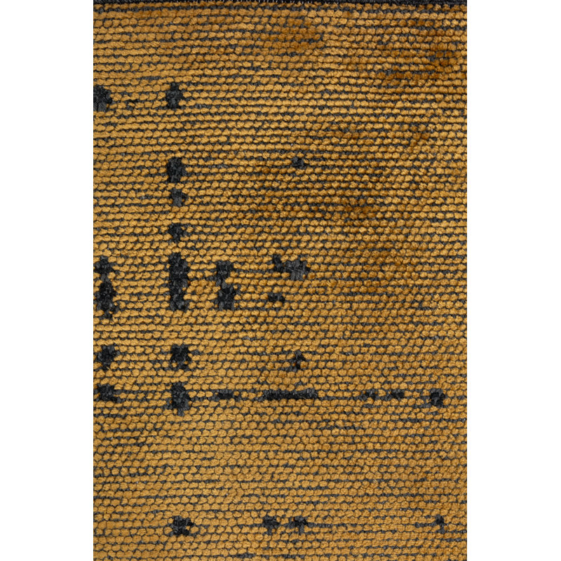Rapture Yellow/Black Luxury Area Rug, Rectangle 7'10" x 11'2"