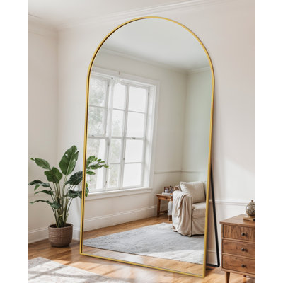 Miroir surdimensionné arqué en métal surdimensionné