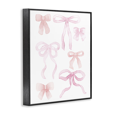 «Pink Watercolor Bows», estampe numérique, design par Kim Allen