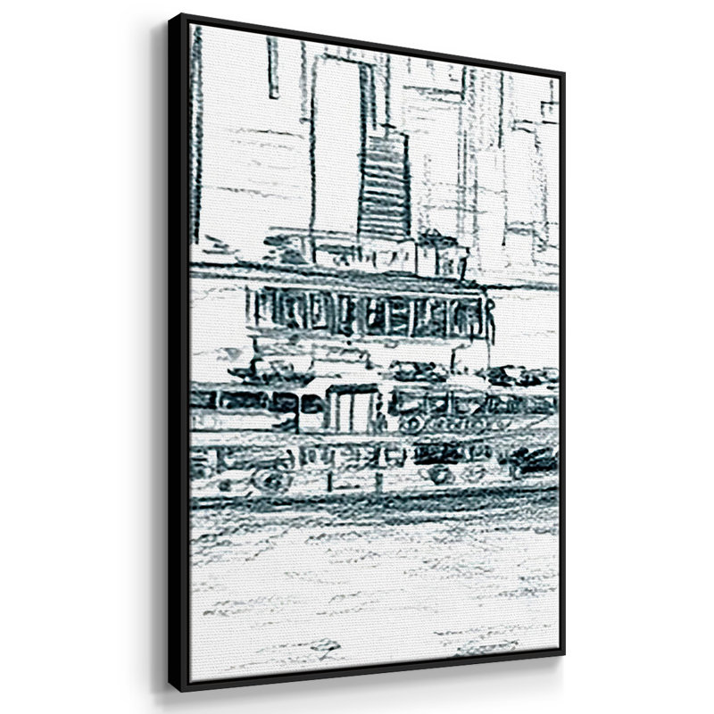 Ferry bateaux I, reproduction sur toile 3 pièces, H 24 po x l 48 po x P 2 po, Noir