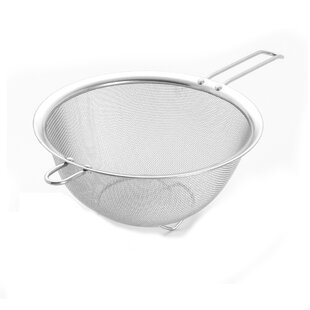 7.5 Stainless Steel Fine Mesh Strainer, Colanders and Sifters Crafted with  Comfortable Non Slip Handles - for Quinoa Clams Rice Bone Broth Fruits and