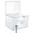 Extra Large Clear Lottery Box on Adjustable Pedestal Floor Stand w/ Pocket, Lock & Keys on Pedestal