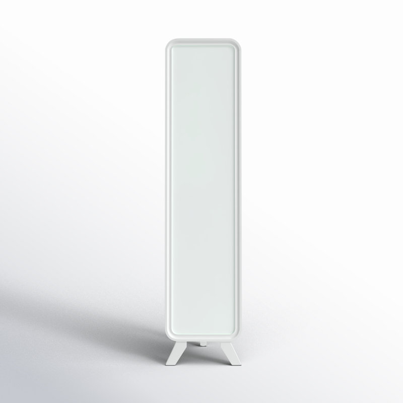 Nery Wood Floor Mirror, White