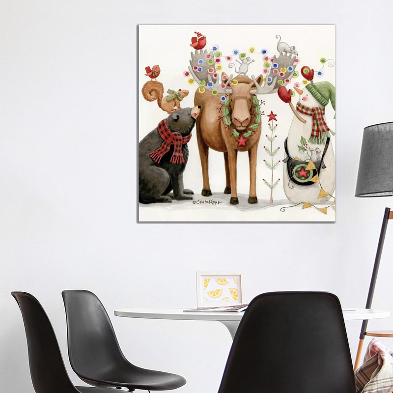 Lit Moose by Teresa Kogut - Wrapped Canvas Gallery-Wrapped Canvas Giclée, 93.98 cm H x 93.98 cm W x 1.91 cm D