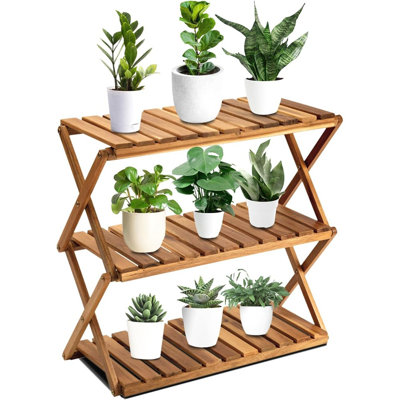 Plant Stand Indoor, Wooden Outdoor Planter Stand...
