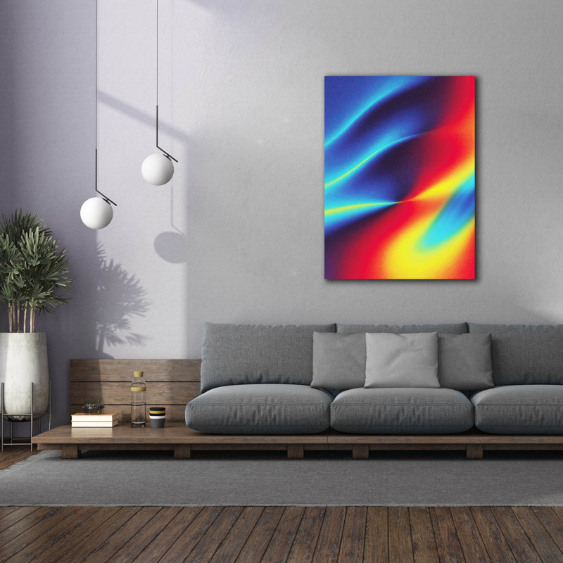  «Rainbow Wave» par Ann Klee, art mural sur toile, 40 po x 54 po