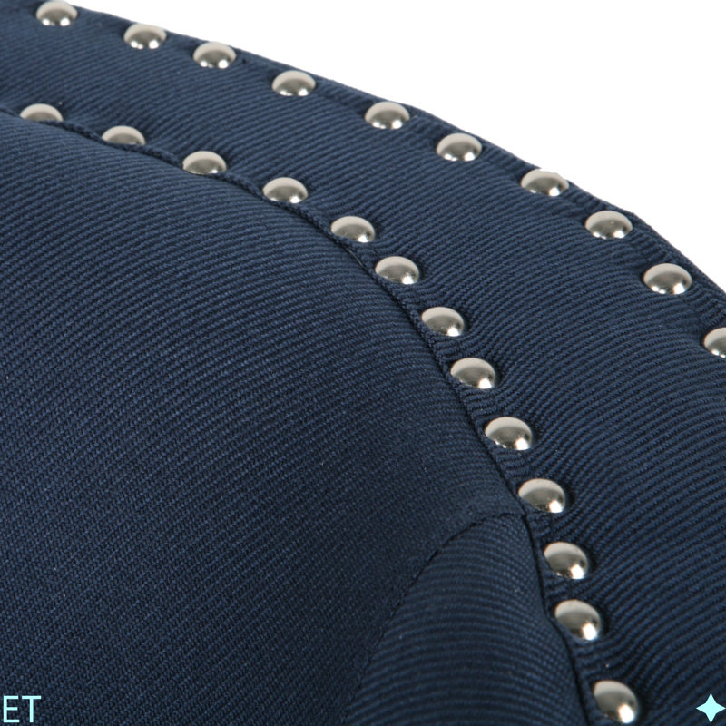 SWIVEL CHAIR, Nailhead Trim, Blue