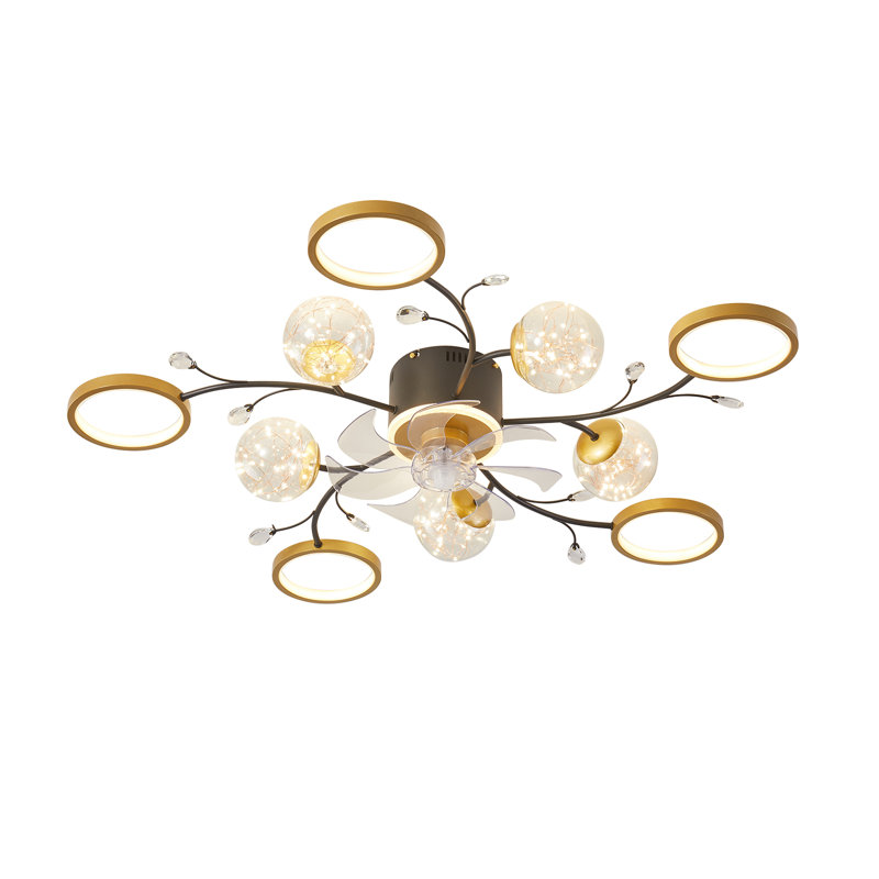 Jacionna 41.3'' Ceiling Fan with 10 LED Lights