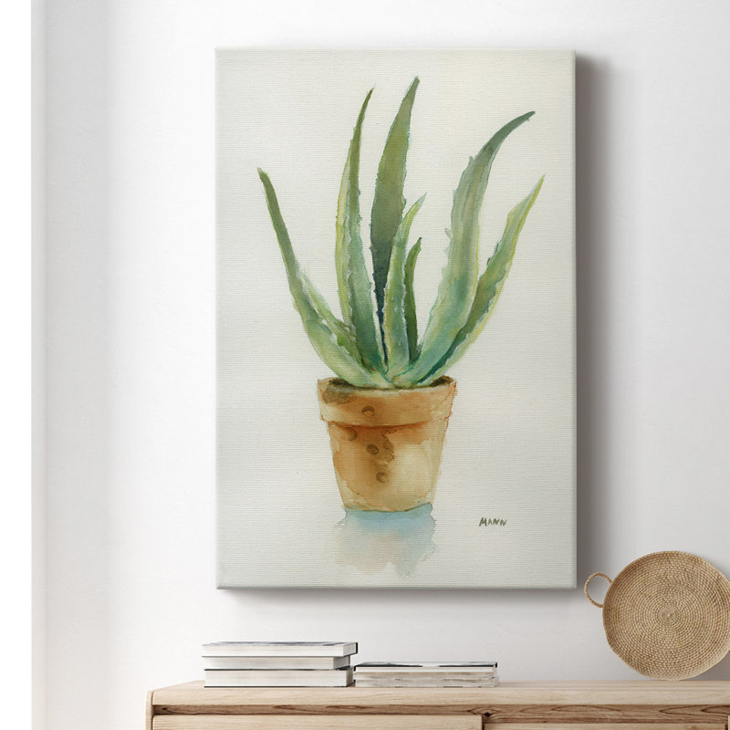 " Succulent IV " Painting Print, 36" H x 24" W x 1" D
