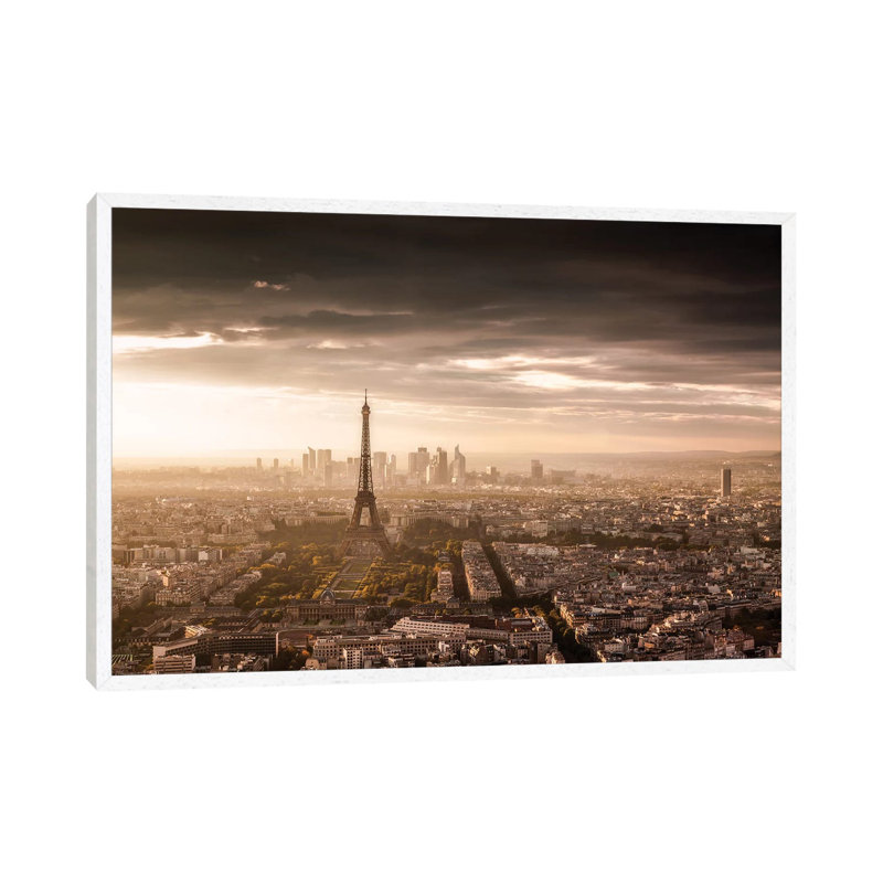 Paris Magnificence by Jaco Marx - Print on Canvas, White Floater Framed, 45.72cm H x 66.04cm W x 3.81cm D