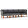 Reem 4Pc Modular Sofa Set, Dark Gray Woven Poly Rattan And Cushions