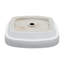 20" x 15" Semi-Recessed Bathroom Sink - White Ceramic Above Counter Basin with Overflow