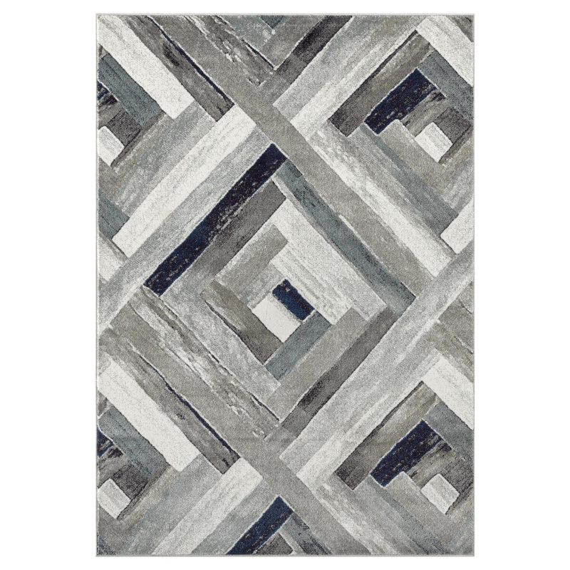Geometric Indoor Rug, Rectangle 5'3" x 7'2.5"