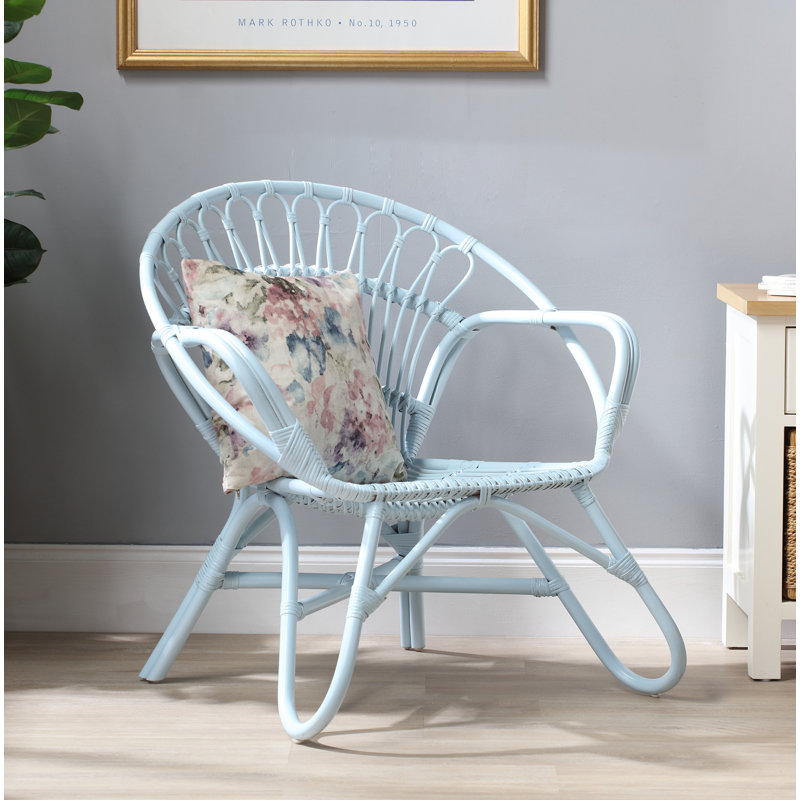Centerville Upholstered Barrel Chair, Blue