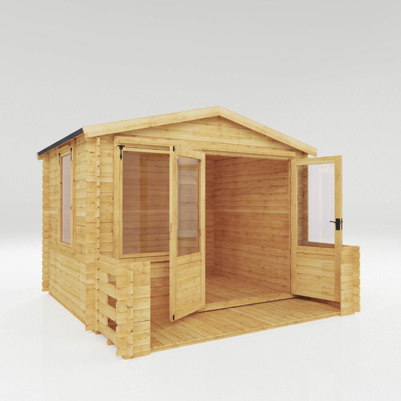 Mercia 11ft x 11ft Apex Log Cabin with Veranda (19mm)