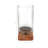 Glass and Wood Pillar Candle Holder, Modern Transitional Taper Holder with Square Base, Decorative Accent for Home Decor-1361391528