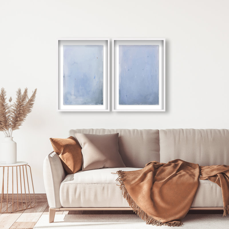 Calm Waters Shadowbox Abstract Print by Oliver Gal, Black Frame, 10 x 15, 21.5"H x 31.5"W, White Shadowbox