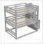 Lit superposé triple pleine grandeur avec escalier de rangement, conception séparée pour une utilisation maximale de l'espace et une durabilité accrue-1717244894