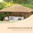Gazebo Canopy Replacement, 2-Tier Outdoor Gazebo Cover Top Roof With Drainage Holes, (TOP ONLY)-111463301