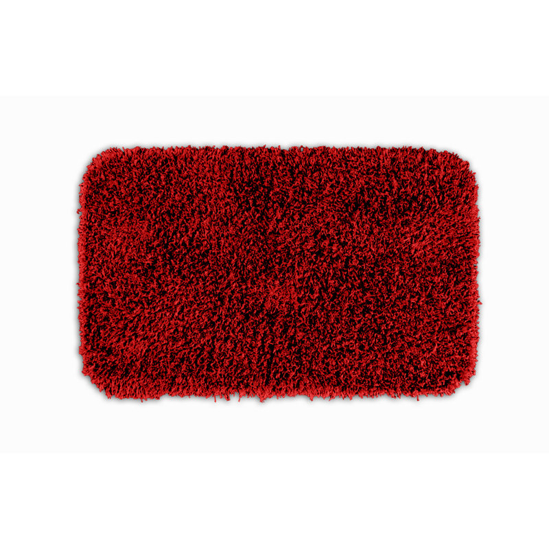Frechette Nylon Bath Rug with Non-Slip Backing, Chili Pepper Red, 24" x 40""