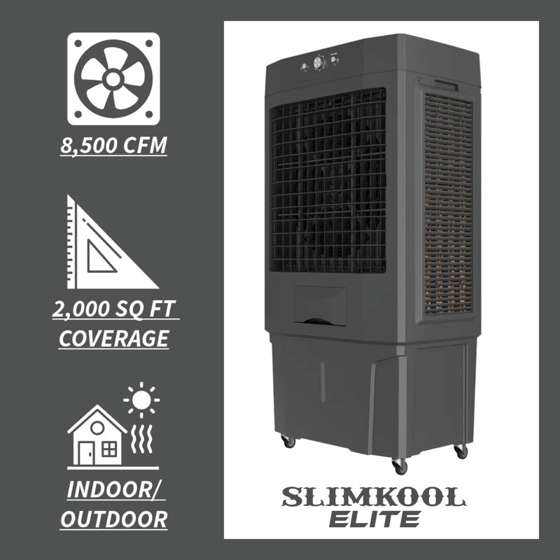 8,500 CFM 3-Speed Portable Evaporative Cooler (Swamp Cooler) for 2,000 sq. ft.