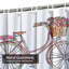 Rideau de douche rose avec 12 crochets-1712780623