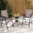 Patio Folding Bar Stool Set Of 2 With Metal Frame And Footrest-782215229