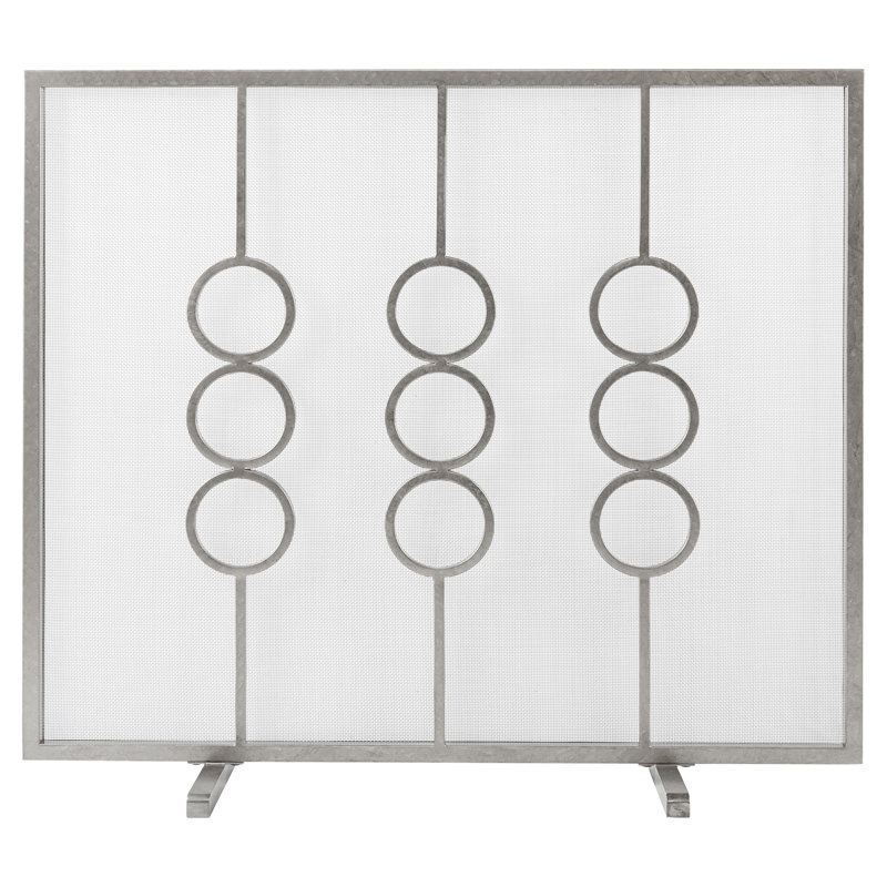 Ringlet Iron Fireplace Screen, Royal Silver