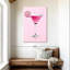 Impression sur toile rose martini-1817565570