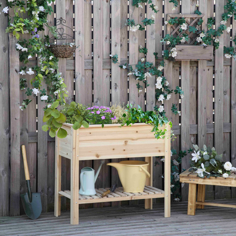Lit de jardin surélevé en bois 3 pi x 1,5 pi Miura
